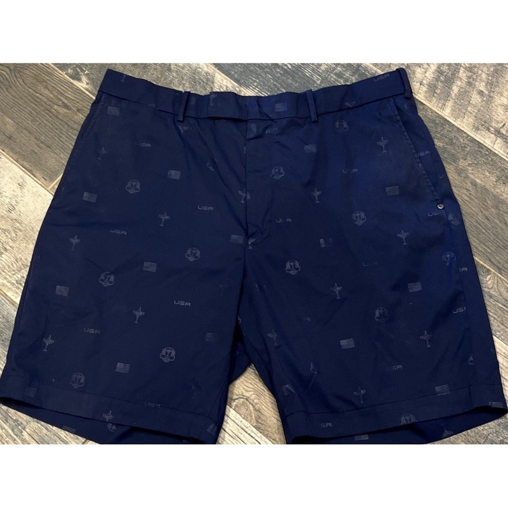 RLX Ralph Lauren Men Blue Classic Fit Performance Shorts USA Flag Golf Trophy 38